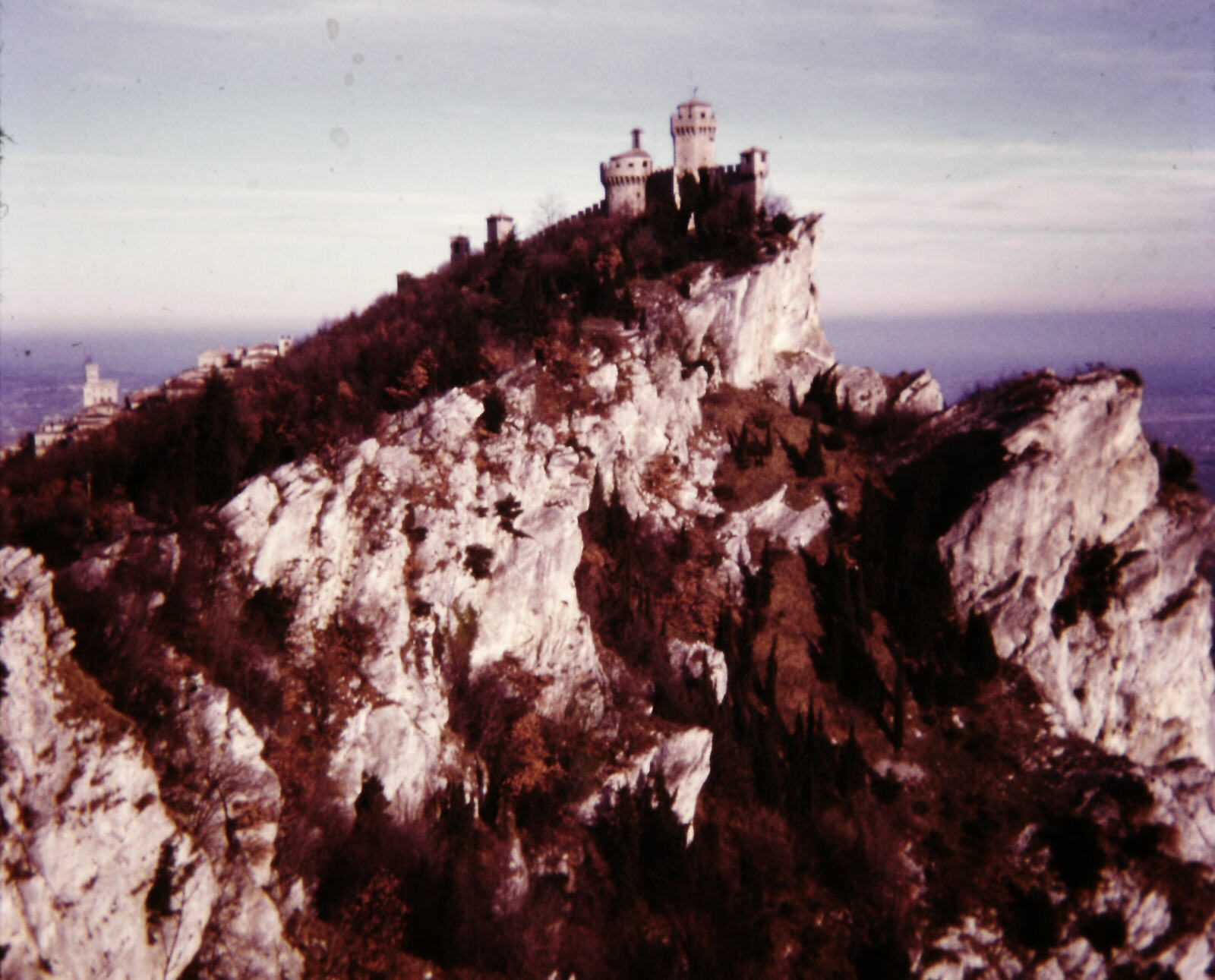 The second tower in San Marino city walls, seen from the third one